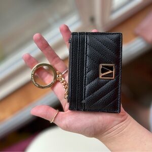 Victoria’s Secret Black Quilted Keychain Cardholder
